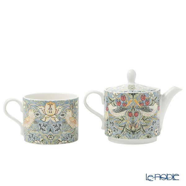 スポード ウィリアムモリス パステル いちご泥棒 ティーフォーワン ティーカップ＆ティーポット 280ml