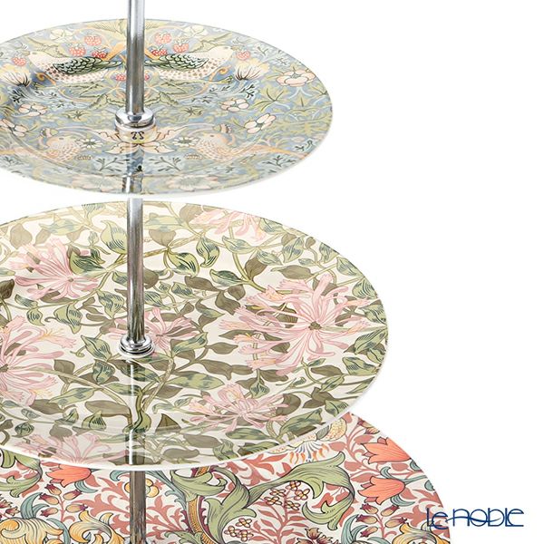 スポード ウィリアムモリス パステル 3段ケーキスタンド【組立式】