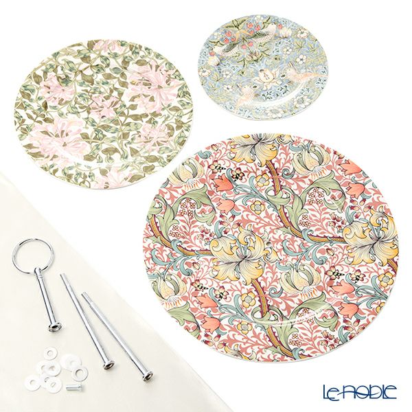 スポード ウィリアムモリス パステル 3段ケーキスタンド【組立式】