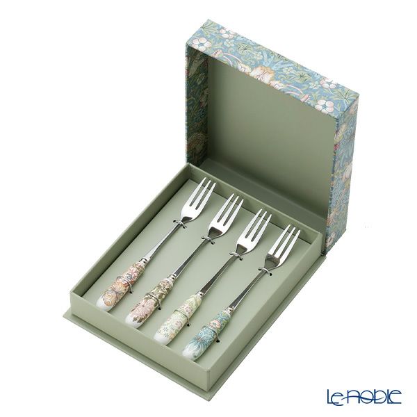 スポード ウィリアムモリス パステル ペストリーフォーク 15cm 4本セット（4pcs）