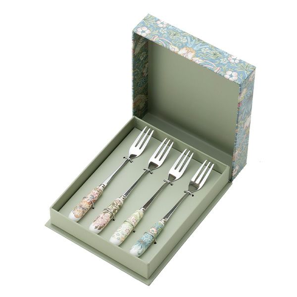 スポード ウィリアムモリス パステル ペストリーフォーク 15cm 4本セット（4pcs）