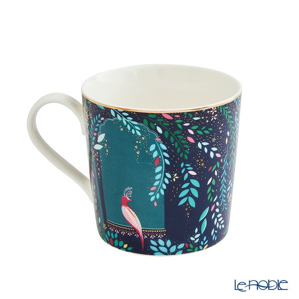 ポートメリオン サラミラーロンドン インディアコレクション マグカップ 340ml ミッドナイトブルー