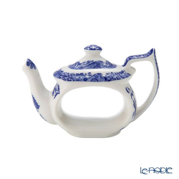 スポード ブルーイタリアン ナプキンリング ポット型 4個セット