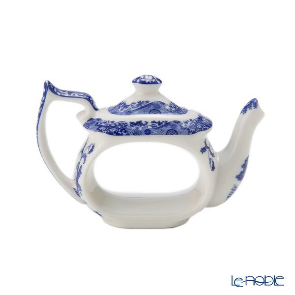 スポード ブルーイタリアン ナプキンリング ポット型 4個セット