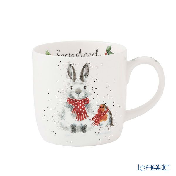 ロイヤル・ウースター レンデル マグカップ Snow Angels ウサギ ＆ コマドリ 310ml クリスマス