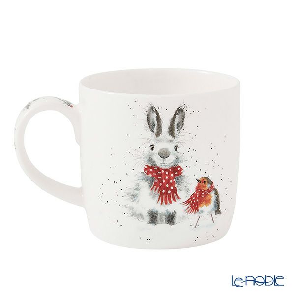 ロイヤル・ウースター レンデル マグカップ Snow Angels ウサギ ＆ コマドリ 310ml クリスマス