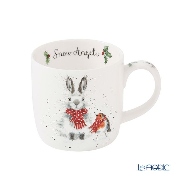 ロイヤル・ウースター レンデル マグカップ Snow Angels ウサギ ＆ コマドリ 310ml クリスマス