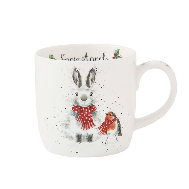 ロイヤル・ウースター レンデル マグカップ Snow Angels ウサギ ＆ コマドリ 310ml クリスマス