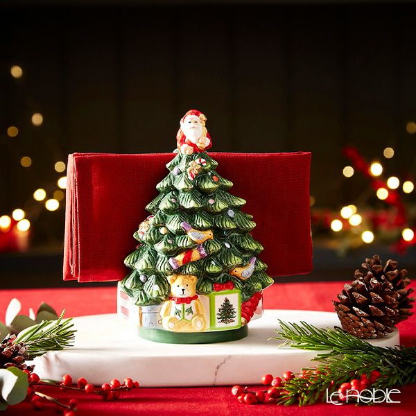 スポード クリスマスツリー カード＆ナプキンホルダー 18.6cm