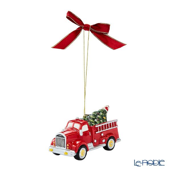 スポード クリスマスツリー オーナメント ファイアートラック（消防車）とクリスマスツリー