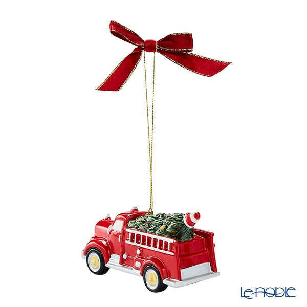 スポード クリスマスツリー オーナメント ファイアートラック（消防車）とクリスマスツリー