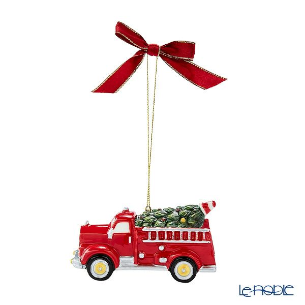 スポード クリスマスツリー オーナメント ファイアートラック（消防車）とクリスマスツリー