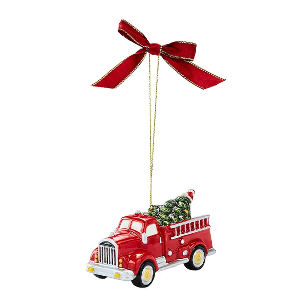 スポード クリスマスツリー オーナメント ファイアートラック（消防車）とクリスマスツリー