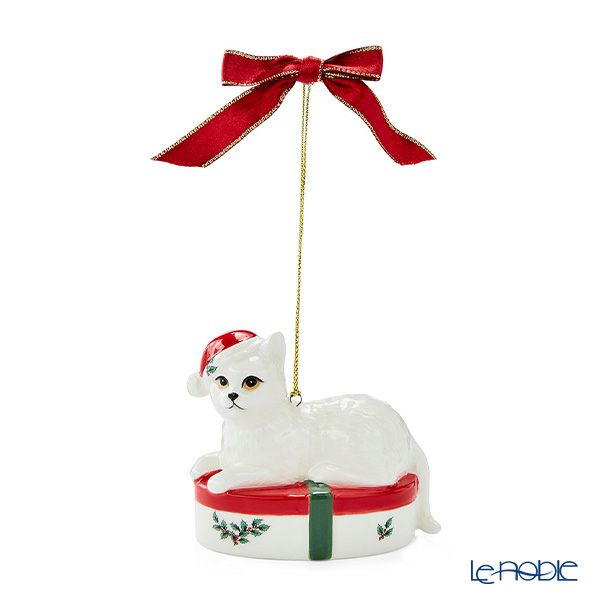 スポード クリスマスツリー オーナメント 仔猫とギフトボックス