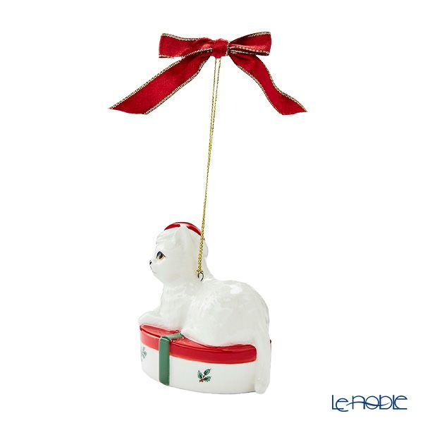 スポード クリスマスツリー オーナメント 仔猫とギフトボックス
