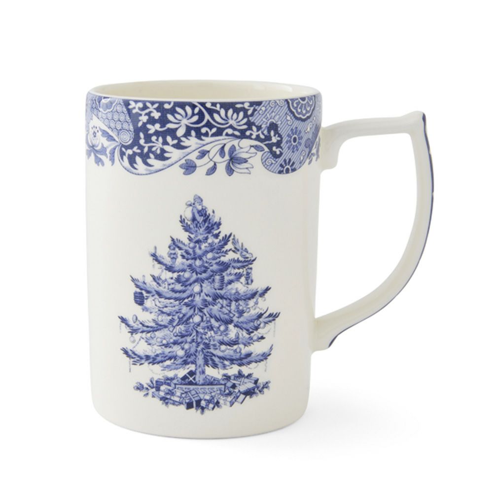 スポード ブルーイタリアン クリスマスツリー マグカップ 340ml