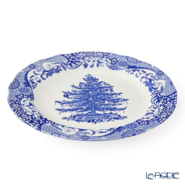 スポード ブルーイタリアン クリスマスツリー プレート 27cm