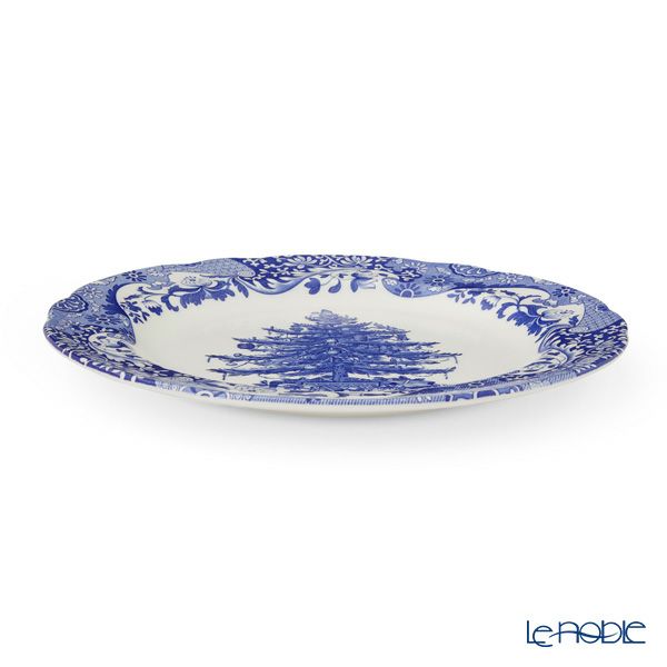 スポード ブルーイタリアン クリスマスツリー プレート 27cm