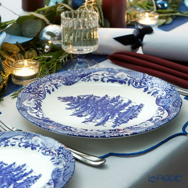 スポード ブルーイタリアン クリスマスツリー プレート 27cm
