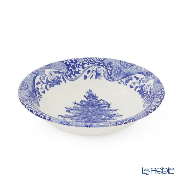 スポード ブルーイタリアン クリスマスツリー シリアルボウル 20cm