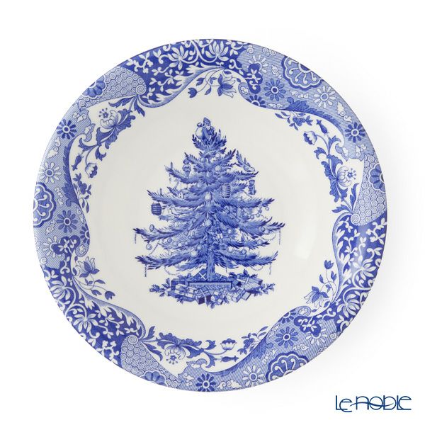 スポード ブルーイタリアン クリスマスツリー シリアルボウル 20cm