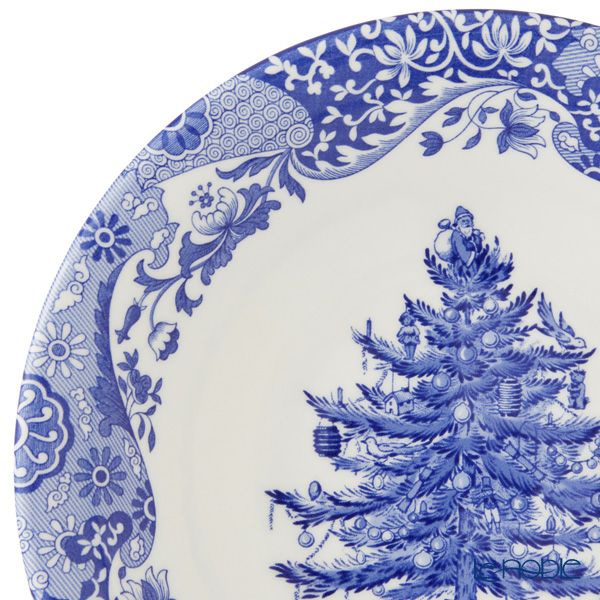 スポード ブルーイタリアン クリスマスツリー シリアルボウル 20cm