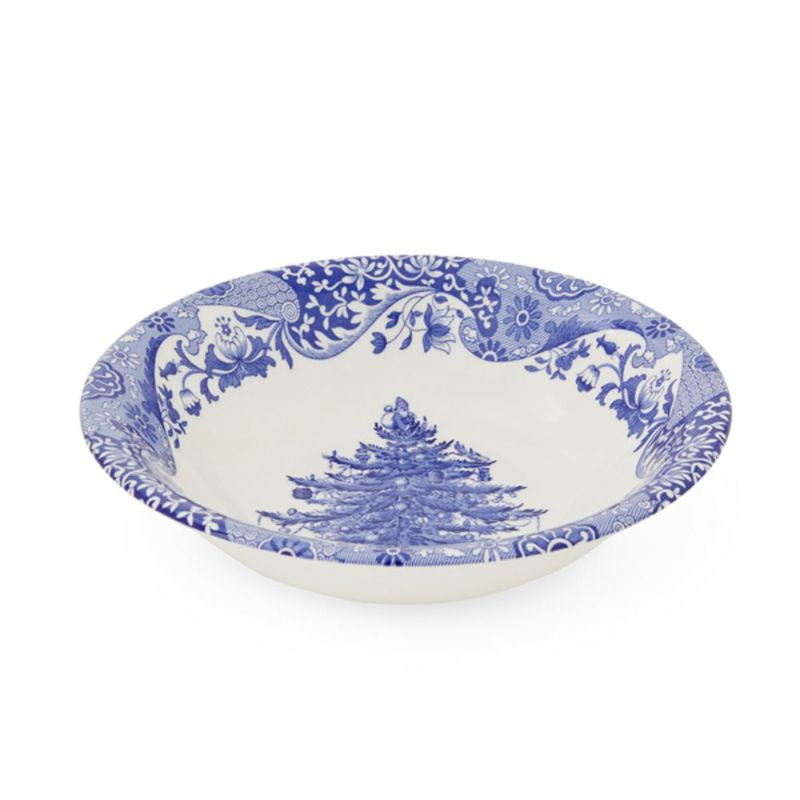 スポード ブルーイタリアン クリスマスツリー シリアルボウル 20cm