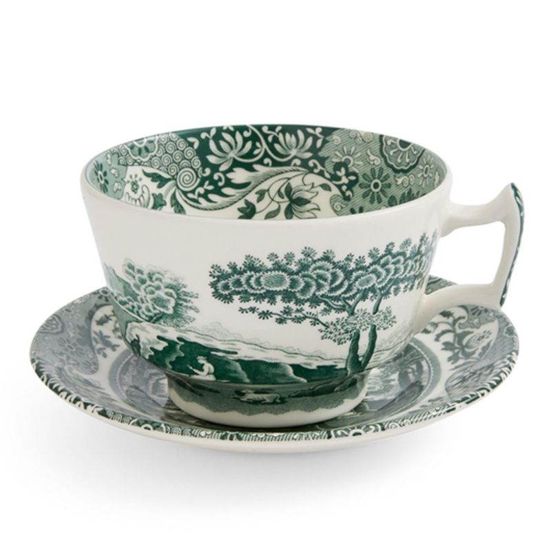 スポード グリーンイタリアン ティーカップ＆ソーサー 200ml