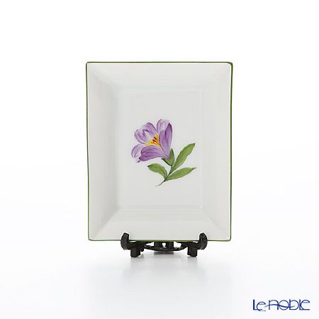 アウガルテン（AUGARTEN） ウィンナーフラワー（5089G） クロッカス 長方形皿 8×6.3cm（874）
