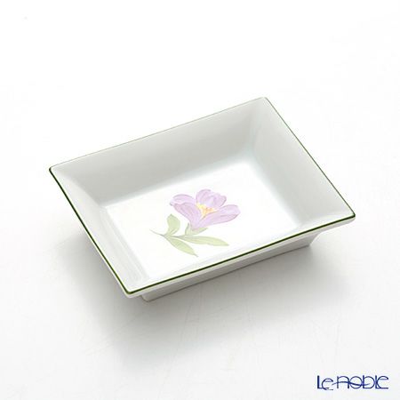 アウガルテン（AUGARTEN） ウィンナーフラワー（5089G） クロッカス 長方形皿 8×6.3cm（874）