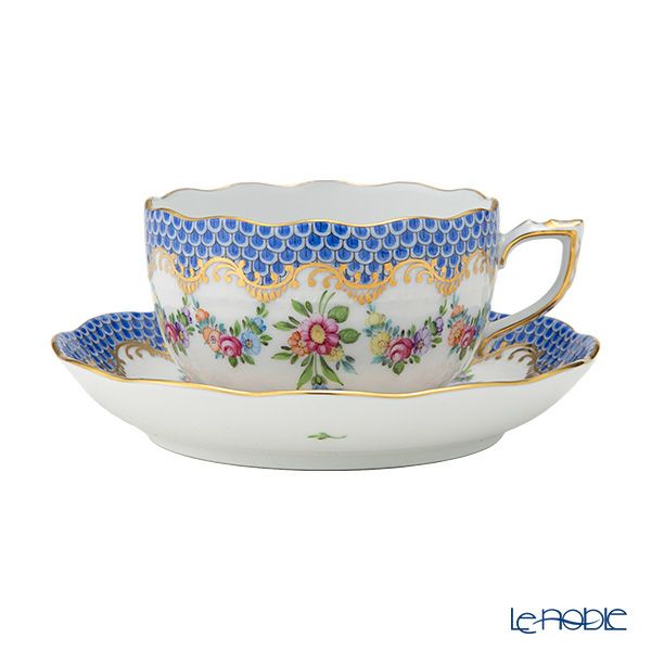ヘレンド リヒテンシュタインブーケ ブルースケール LTBS-EBH ティーカップ＆ソーサー 200ml 00724-0-00