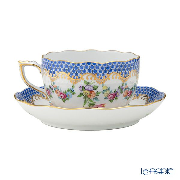 ヘレンド リヒテンシュタインブーケ ブルースケール LTBS-EBH ティーカップ＆ソーサー 200ml 00724-0-00
