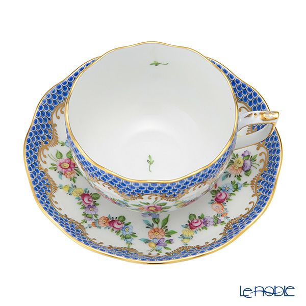 ヘレンド リヒテンシュタインブーケ ブルースケール LTBS-EBH ティーカップ＆ソーサー 200ml 00724-0-00