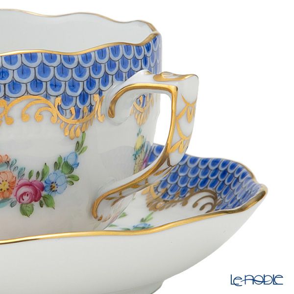 ヘレンド リヒテンシュタインブーケ ブルースケール LTBS-EBH ティーカップ＆ソーサー 200ml 00724-0-00