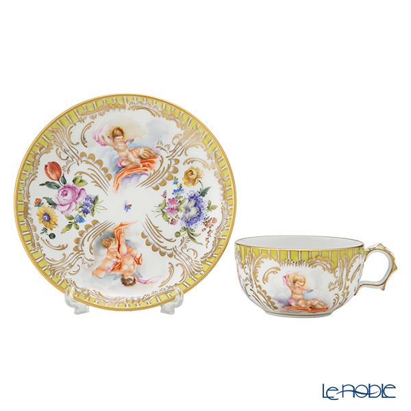 ヘレンド AGFL エンジェルイエロー ティーカップ＆ソーサー 150ml 03727-0-00