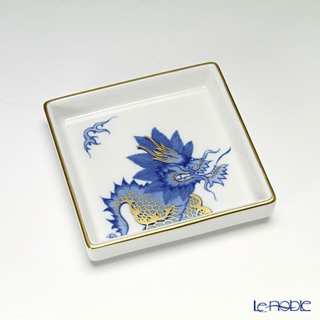 マイセン（Meissen） ドラゴン コバルトブルー 754090／44075 ディッシュ 4枚セット