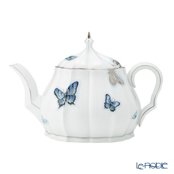 ヘレンド ブルーバタフライプラチナ PLL ティーセット