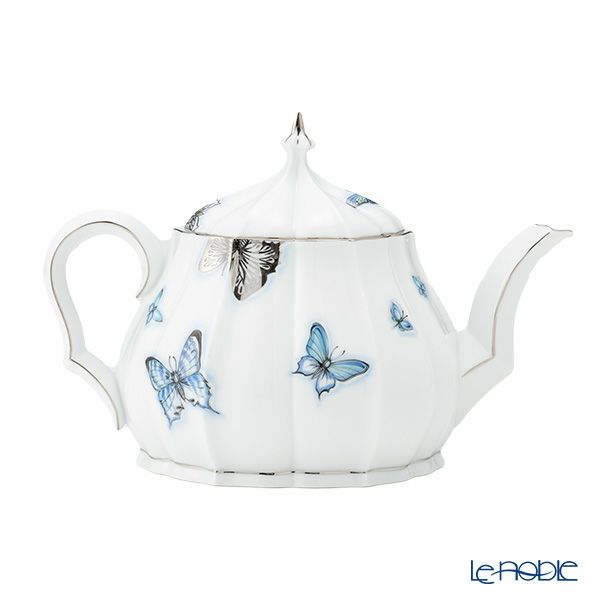 ヘレンド ブルーバタフライプラチナ PLL ティーセット