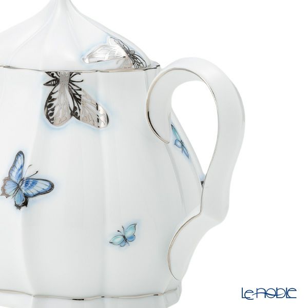 ヘレンド ブルーバタフライプラチナ PLL ティーセット