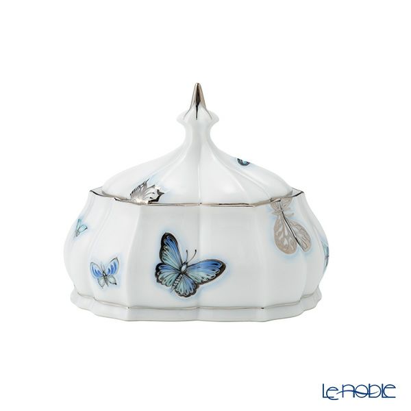 ヘレンド ブルーバタフライプラチナ PLL ティーセット