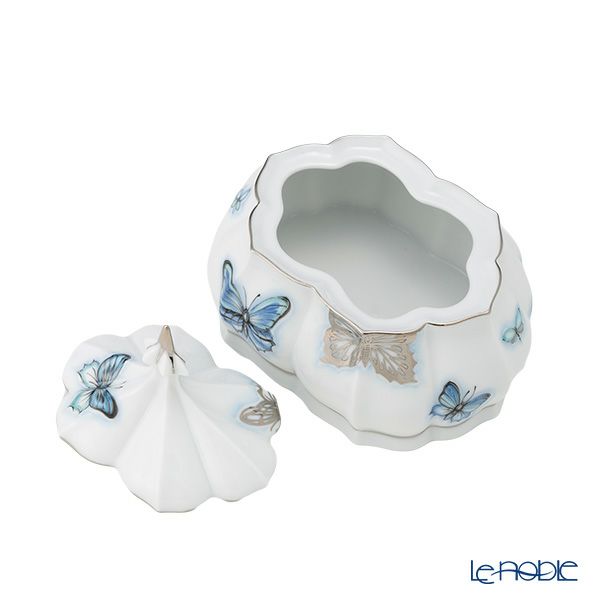 ヘレンド ブルーバタフライプラチナ PLL ティーセット