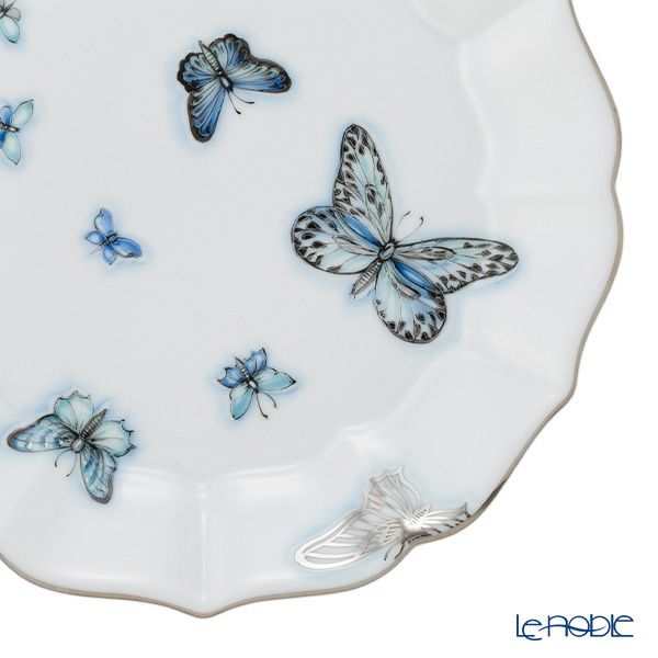 ヘレンド ブルーバタフライプラチナ PLL ティーセット