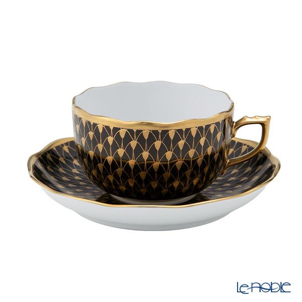 ヘレンド エカイユ ブラックゴールド VHN-OR ティーセット