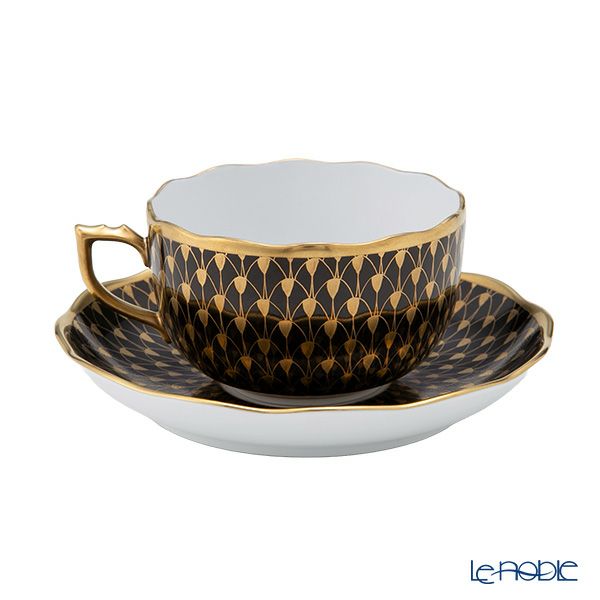 ヘレンド エカイユ ブラックゴールド VHN-OR ティーセット
