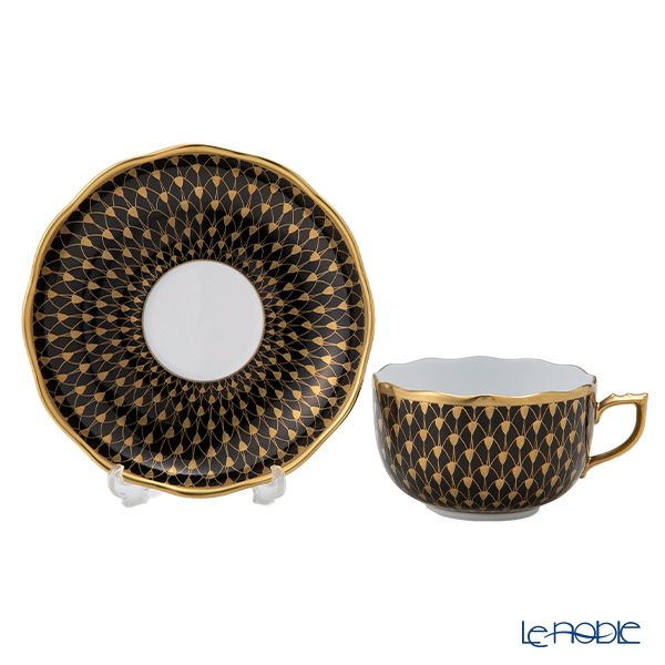 ヘレンド エカイユ ブラックゴールド VHN-OR ティーセット