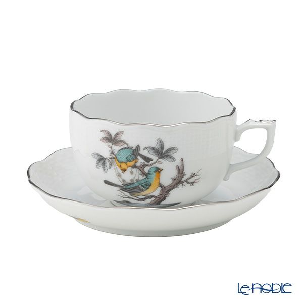 ヘレンド ロスチャイルドバード ブループラチナ O-ROE-PT ティーセット