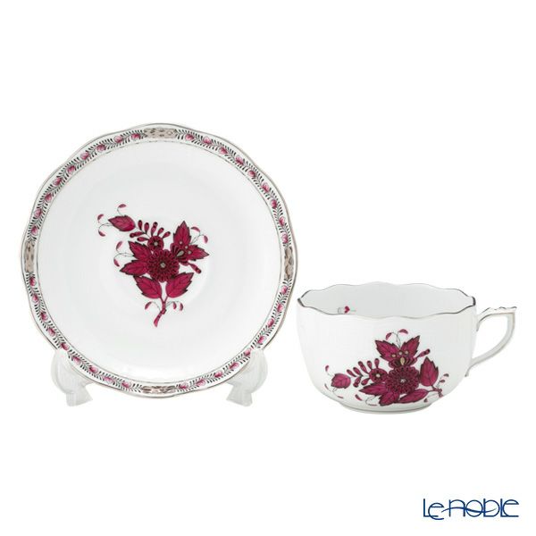 ヘレンド アポニーダークピンクプラチナ AP3-PT 00724-0-00 ティーカップ＆ソーサー 200ml