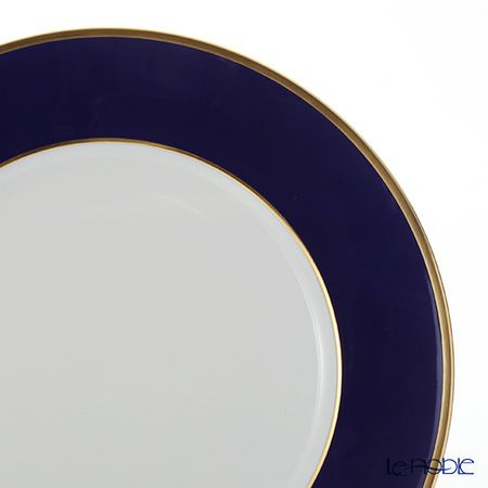 アウガルテン（AUGARTEN） コバルト（6825K） ゴールドリム（細） チャージャープレート 28cm（001シューベルトシェイプ）