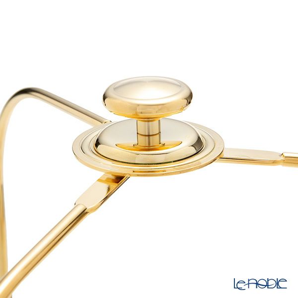 サクライ ワンタッチプレートスタンド 2段 22013013 プレート直径19-24cm 用 金メッキ 【折りたたみ式】