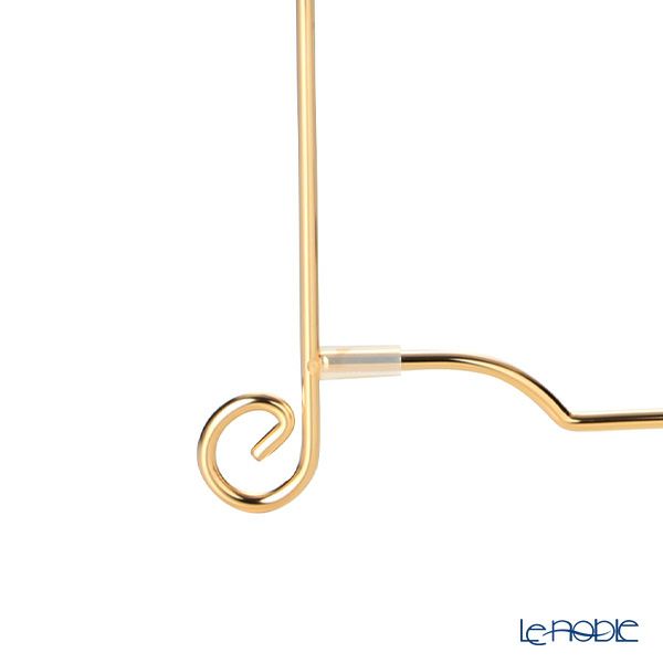 サクライ ワンタッチプレートスタンド／ケーキスタンド L 2段 プレート直径24-30cm 用 金メッキ 折りたたみ式